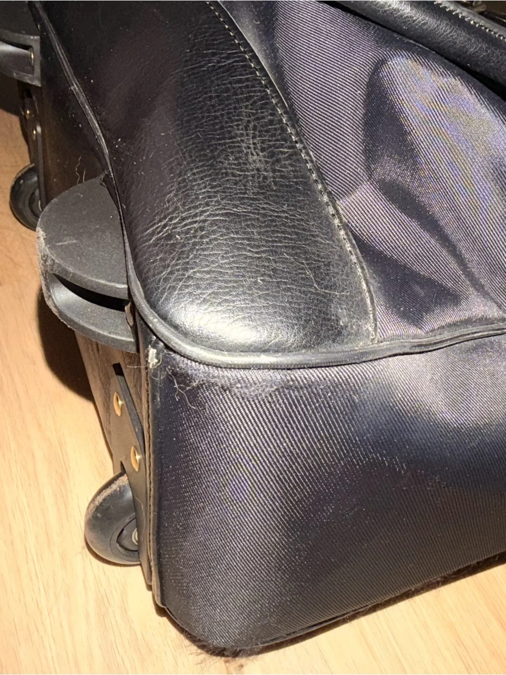 Kenneth Cole Black Laptop Tote with Gold Hardware